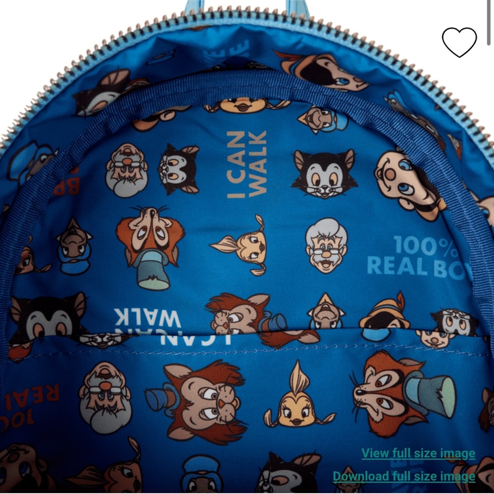 Loungefly Loungefly Pinocchio Raft Monstro Lenticular Mini Backpack & Wallet - Picture 15 of 16